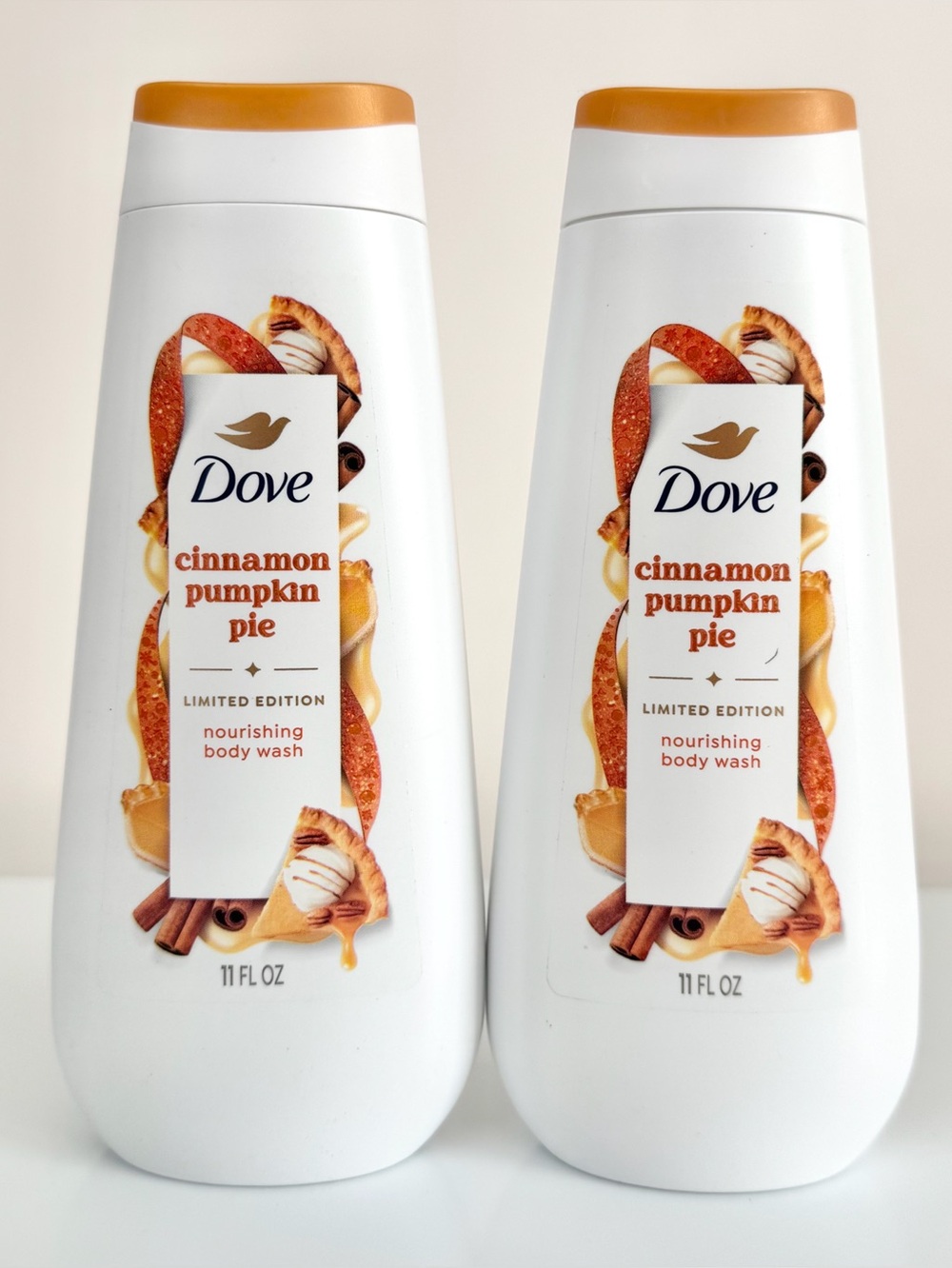 Dove Cinnamon Pumpkin Pie Body Wash Lot Limited Edition Holiday Treats NWT - Picture 2 of 7